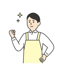 介護師男性の表情動作イラストまとめ
