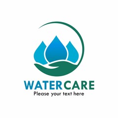 Water care logo template illustration