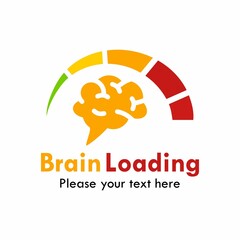 Brain loading logo template illustration