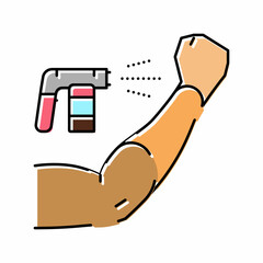 hand tan paint color icon vector illustration