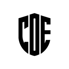 COE letter logo design. COE modern letter logo with black background. COE creative  letter logo. simple and modern letter logo. vector logo modern alphabet font overlap style. Initial letters COE  