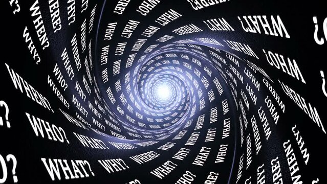 FIVE FW, ANY QUESTION Keywords on the Tunnel Walls, Animation, Background, Loop
