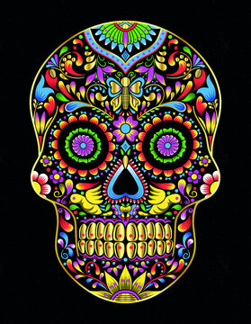 mexican skull colors