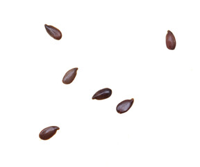 Sesame seeds isolated on white background.