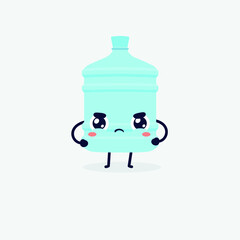 water gallon character. gallon icon. gallon logo