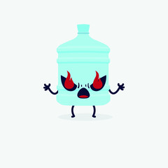 water gallon character. gallon icon. gallon logo