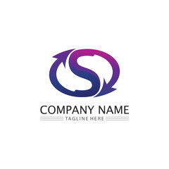 S logo font and letter Business corporate S letter logo sign, symbol