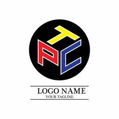 Tpc monogram logo vector