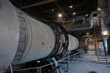 Khabarovsk territory / Russia - 03.22.2018 : Pipes and technical equipment for sorting and processing of ore.