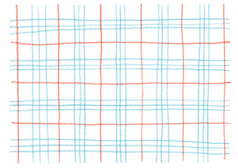 色鉛筆　チェック柄　背景イラスト