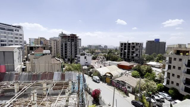 addis ababa skyline static shot