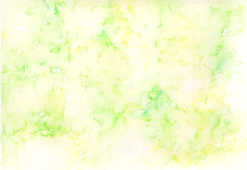 水彩　新緑　緑　背景イラスト