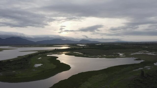 River in Amolar Region in Pantanal - drone image back