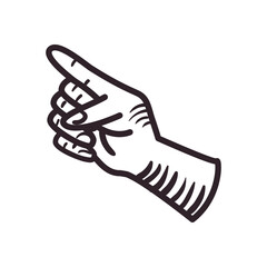 finger pointing illustration