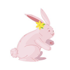 pink bunny illustration