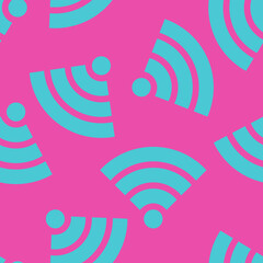 Seamless tile pattern with wifi icon shape.