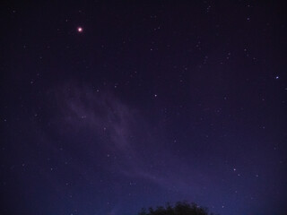 Obraz na płótnie Canvas night sky with stars and clouds