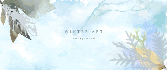 Fototapeta na wymiar winter art watercolor season holiday texture white