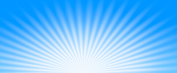 sunray and blue background banner
