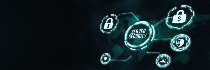 Internet, business, Technology and network concept. Cyber security data protection business technology privacy concept. 3d illustration