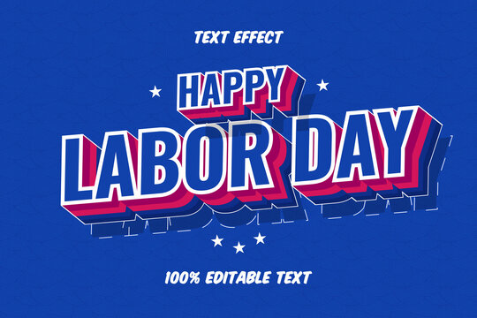 Labor Day Editable Text Effect
