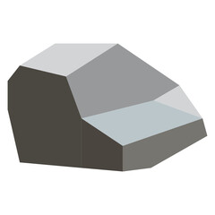 Rock vector illustration in flat color design