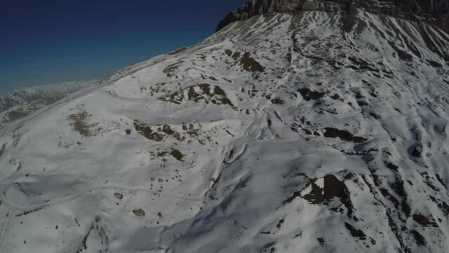 Caucasus, Ossetia. Alagir Gorge. View of the Kion massif.