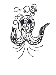 illustration of baby octopus
