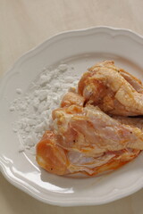 Homemade deep fried chicken drumsticks for comfort food image