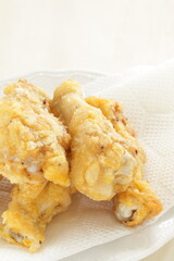 Homemade deep fried chicken drumsticks for comfort food image