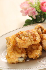 Homemade deep fried chicken drumsticks for comfort food image