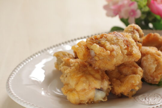 Homemade deep fried chicken drumsticks for comfort food image