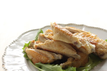 Chinese food, grilled half cut chicken wing 