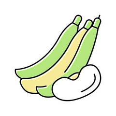 bean nut color icon vector illustration