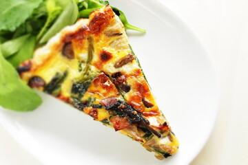 Homemade minestrone soup and black sesame seed bread