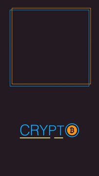 Vertical video of crypto black background design.