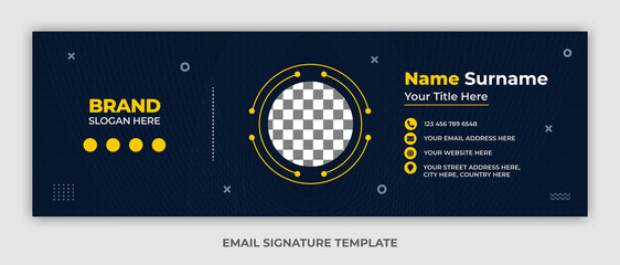 Obraz premium Email signature design or email footer and SIGNATURE EMAIL template