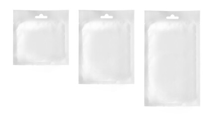 set of white paper packages
