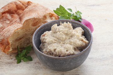 Jewish traditional cuisine herring mousse Forsmak