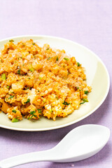 家庭料理　　大豆と蕪のキムチ炒飯　日本
