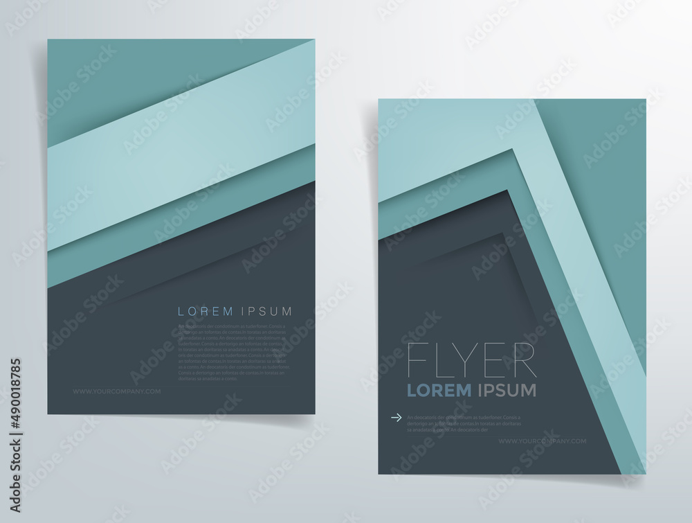 Wall mural header flyer business brochure vector graphic with space for text and message design