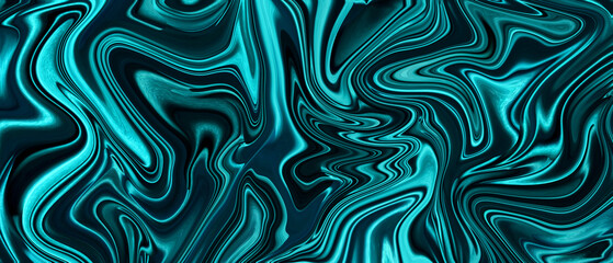 Liquid metal abstract luminous blue metallic with texture aluminum alloy for wallpaper and background