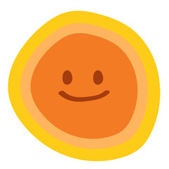 Sun vector illustration in flat color design