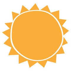 Sun vector illustration in flat color design
