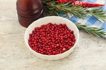 Red pepper corn seeds aroma
