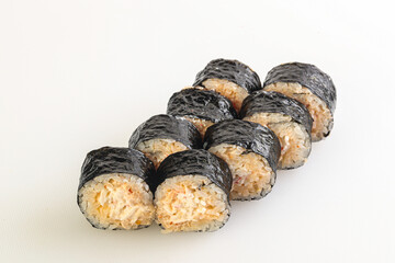 Japanese traditional roll with crab surimi