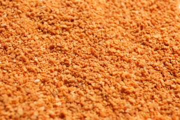 Heap of fresh crumbs, closeup view
