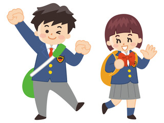 学生　高校生　中学生　通学