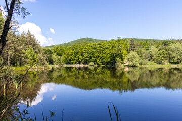 Fototapeta na wymiar Sua Gabra Lakes at Lozenska Mountain, Bulgaria