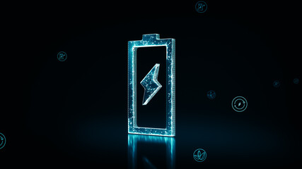 Lithium-ion battery recharging electric energy supply.